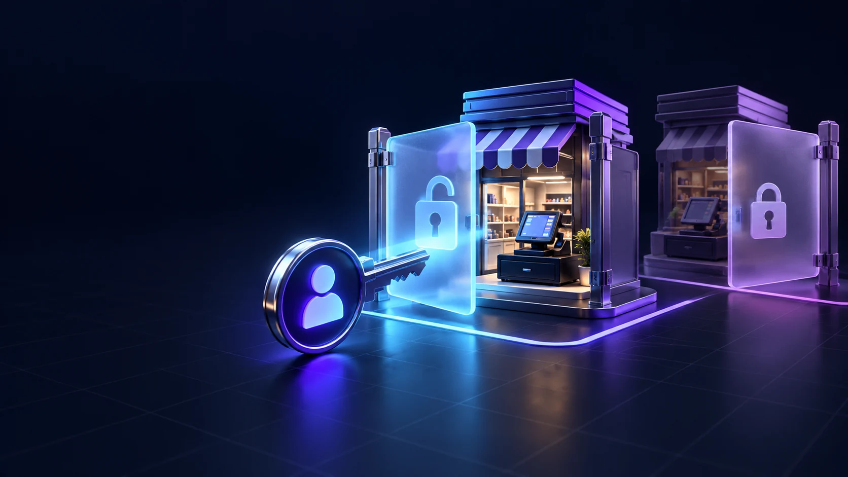 Тематическая 3D-обложка: Ограничить доступ сотрудника к организациям и кассам