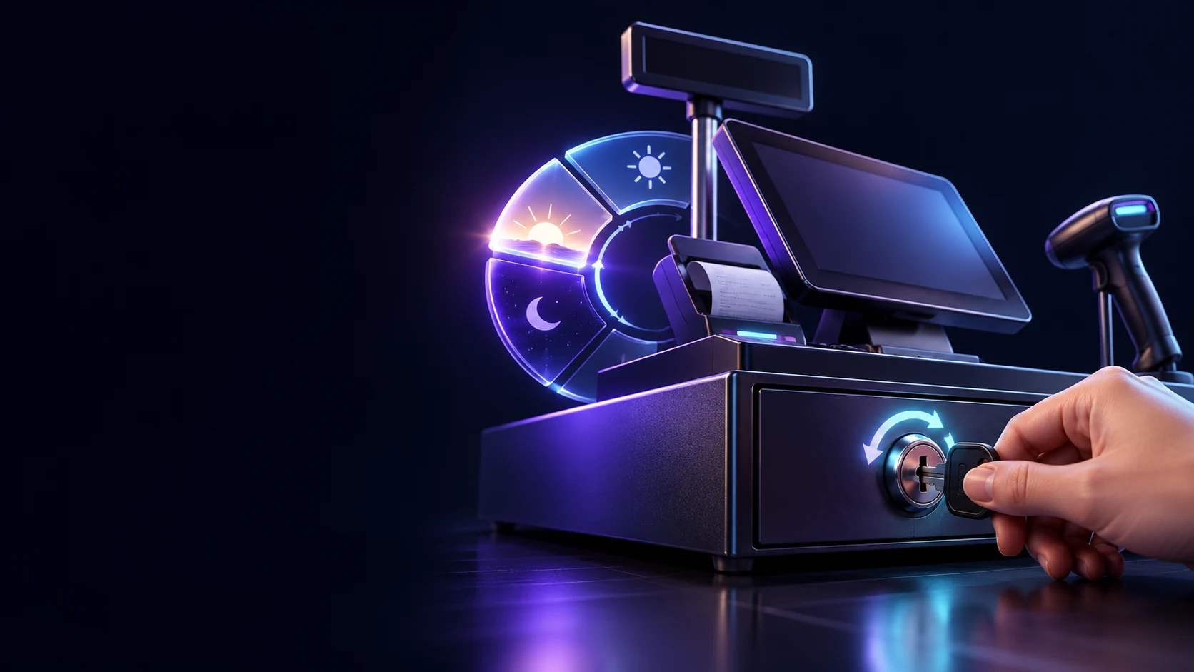 Тематическая 3D-обложка: Открыть кассовую смену вручную