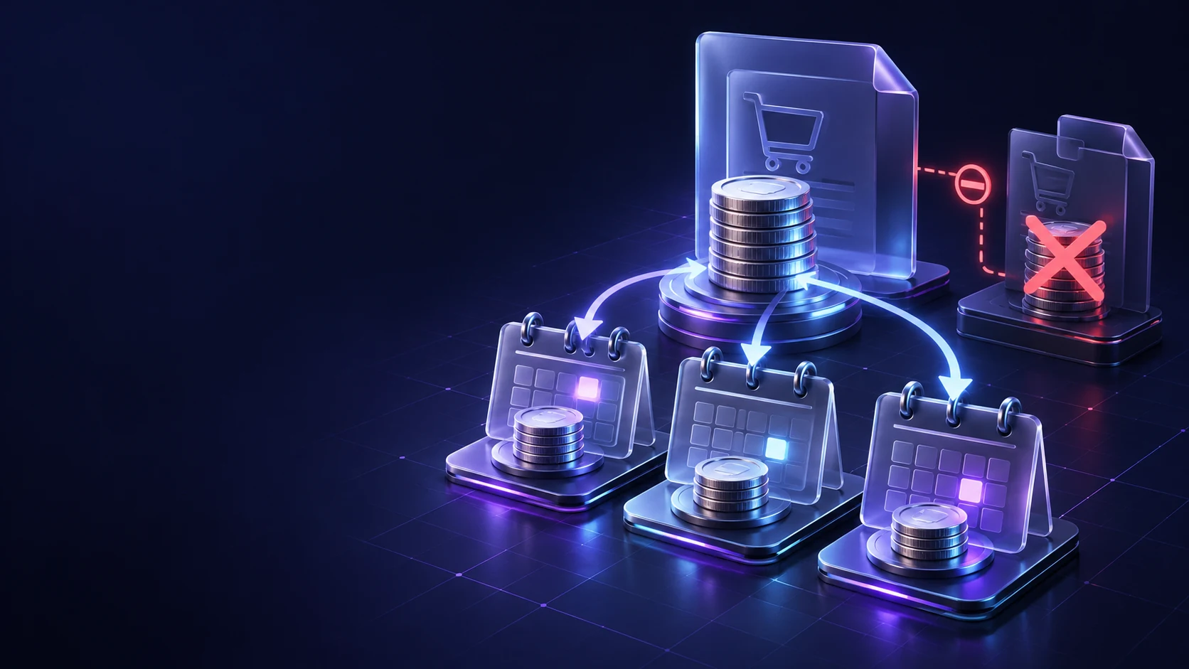 Тематическая 3D-иллюстрация: Как составить график оплаты заказа покупателя
