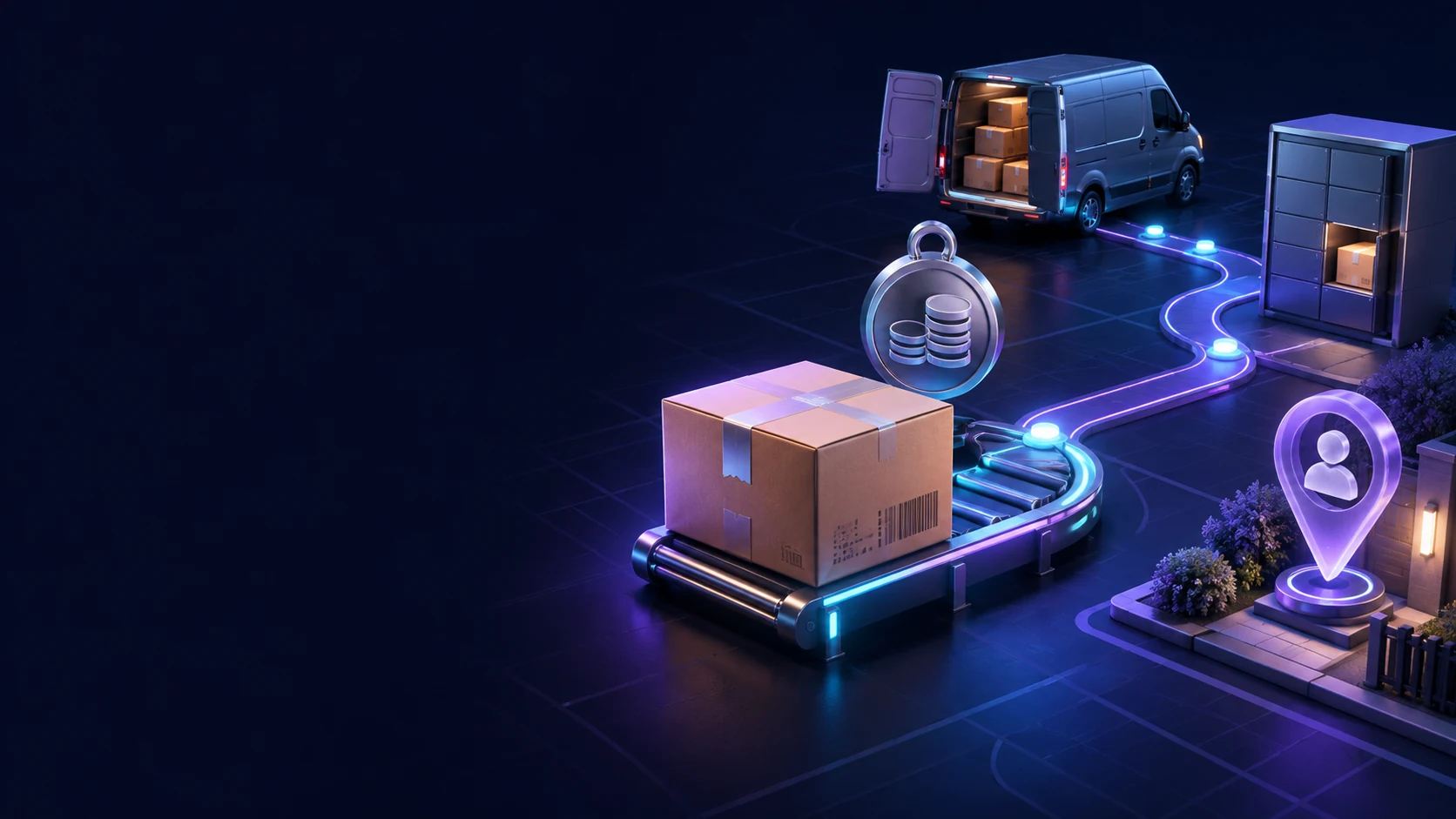 Тематическая 3D-иллюстрация: Как оформить доставку товара покупателю