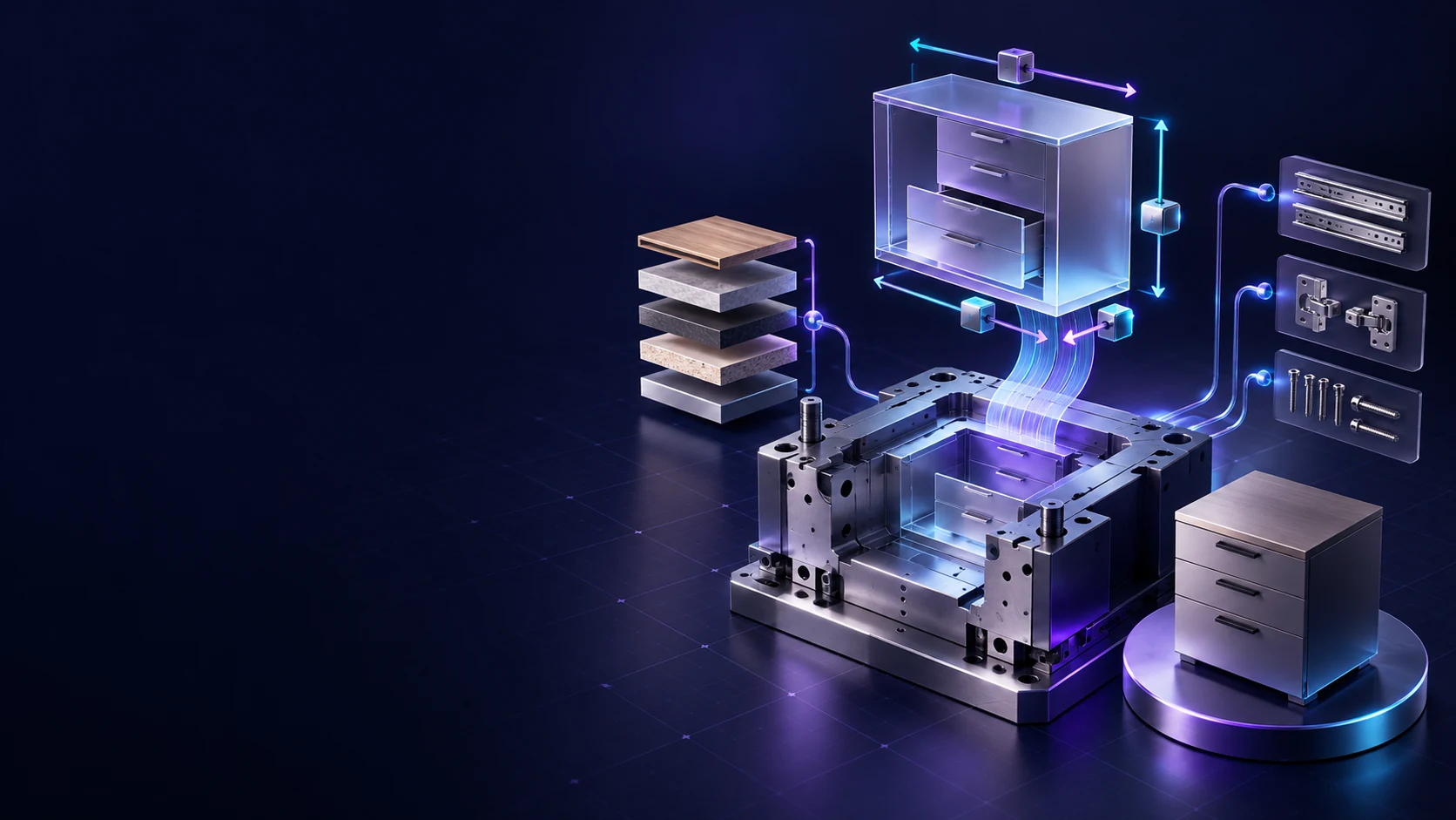 Тематическая 3D-иллюстрация: Как настроить параметрическую спецификацию изделия