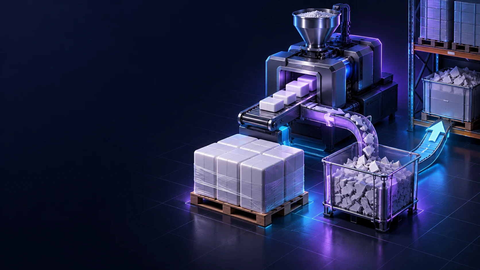 Тематическая 3D-иллюстрация: Как отразить возвратные отходы производства
