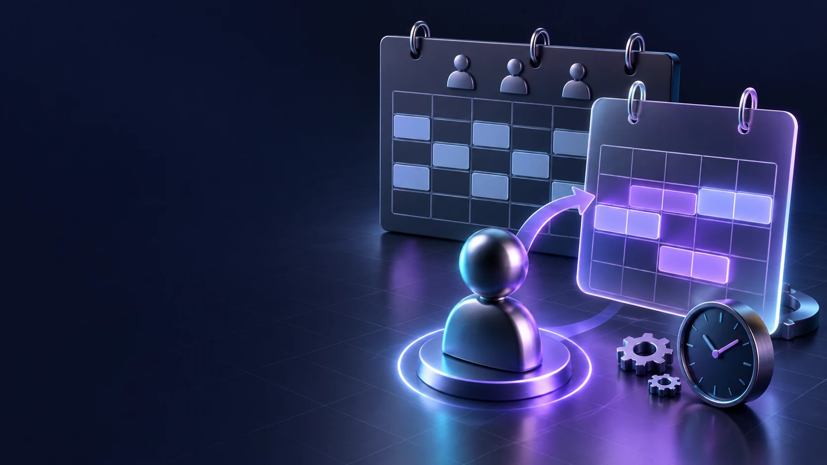 Тематическая 3D-иллюстрация: Как задать индивидуальный график работы сотрудника